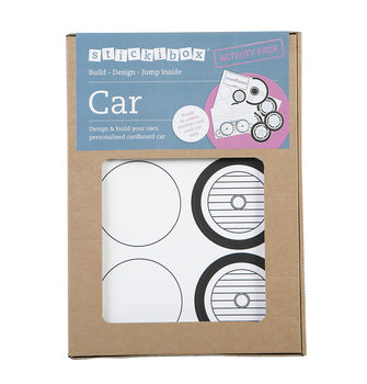Personalised Cardboard Box Car Craft Kit, 2 of 6