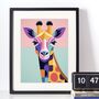 Graphic Giraffe Illustration Art Print, thumbnail 2 of 4