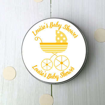 15 Personalised Baby Shower Favour Tins, 5 of 5