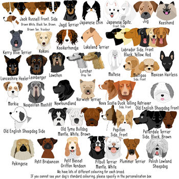 Personalised Geometric Dog Breed ID Tag, 8 of 11