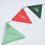 Personalised Red And Green Christmas Bunting, thumbnail 7 of 9