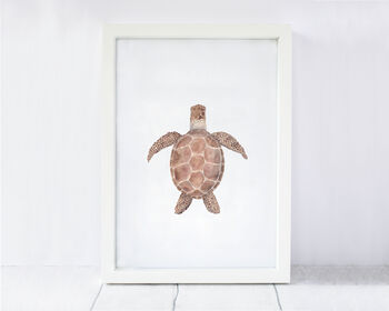 Watercolour Sea Turtle Print, 2 of 2