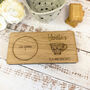 Personalised Oak Coaster Tray Tea And Biscuits Gift, thumbnail 2 of 8