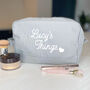 Heart Personalised Make Up Bag, thumbnail 1 of 3