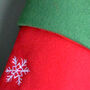 Personalised Grey Christmas Stocking With Santa, thumbnail 5 of 5