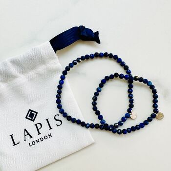 Lapis Lazuli 'Mummy And Me' Bracelet Set, 2 of 4