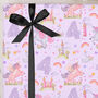 Three Sheets Of Children's 4th Birthday Unicorn Wrapping Paper, thumbnail 1 of 2