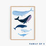 Personalised Whale Family Art Print Unframed, thumbnail 4 of 10