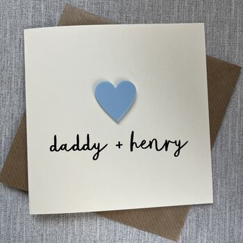 Daddy And Child's Name Father's Day Card, 3 of 6