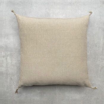 The Velvet And Linen Cushion Charcoal Grey, 4 of 8