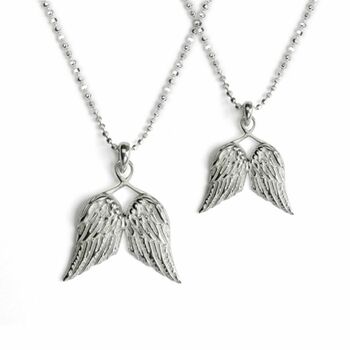 Mother And Daughter Angel Wings Necklace Set, 4 of 5