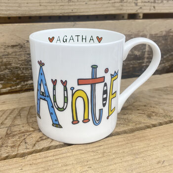 Personalised Aunty Or Auntie Bone China Mug, 2 of 8
