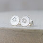 Sterling Silver Sun Stamped Studs, thumbnail 1 of 2