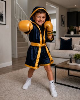 Personalised Boxing Robe And Shorts Set, 9 of 10