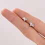 Sterling Silver Tiny Ginkgo Leaf Stud Earrings, thumbnail 2 of 11