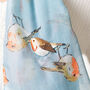 Robin Sketch Print Scarf And Magnetic Brooch Set, thumbnail 3 of 9