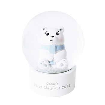 Personalised Polar Bear Snow Globe, 5 of 5
