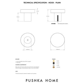 Solid Brass Coat Hook Gold, Silver And Black, 2 of 12