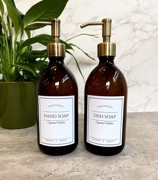 Classic Amber Bottles With Personalised Signature Label, 4 of 6