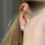 Sterling Silver Enlightened Lotus Studs, thumbnail 2 of 6