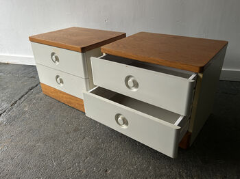 Pair Mid Century Bedside Cabinets By Stag, 2 of 6