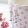 Gold Or Silver Plated Leaf Chain Birthstone Earrings, thumbnail 6 of 12