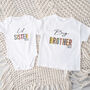 Personalised Sister Or Brother Leopard T Shirt Or Vest, thumbnail 1 of 3