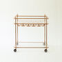 Handmade Drink Trolley With Glass Rack Display, thumbnail 4 of 5