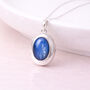 Personalised Sterling Silver Kyanite Gemstone Photo Locket Necklace, thumbnail 1 of 6