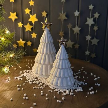 Ceramic Christmas Tree With Gold Star Large, 2 of 2