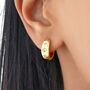 Thick Starburst 18k Gold Plated Hoop Earrings, thumbnail 1 of 3