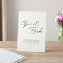 Modern Minimal Names And Date Wedding Guest Book, thumbnail 2 of 2