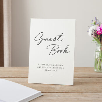Modern Minimal Names And Date Wedding Guest Book, 2 of 2