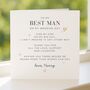 For My Best Man On My Wedding Day Card From Groom, thumbnail 5 of 7