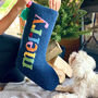 Personalised Multi Coloured Merry Christmas Stocking, thumbnail 3 of 5