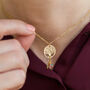 Gold Plated Family Tree Charm Necklace With Birthstones, thumbnail 2 of 5