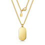 Pill Dog Tag Necklace 18 K Gold Plated Steel, thumbnail 4 of 7