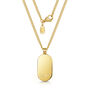 Pill Dog Tag Necklace 18 K Gold Plated Steel, thumbnail 4 of 8