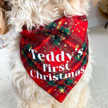 Personalised Christmas Puppy Bandana, 2 of 7