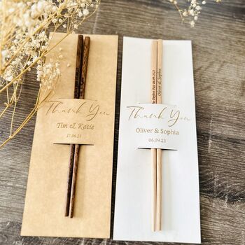 Personalized Wooden Chopsticks For Your Special Party, 4 of 5