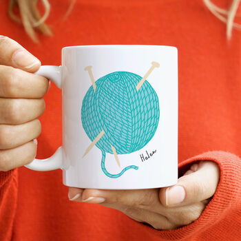 Personalised Mug Gift For Knitters, 2 of 4