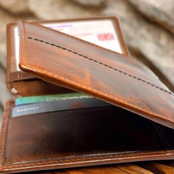 Leather Rugby Wallet With Rfid, 4 of 8