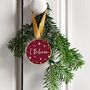 Red 'I Believe' Enamel Christmas Tree Decoration, thumbnail 1 of 5