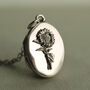 Personalized Sterling Silver Birth Flower Locket, thumbnail 1 of 9