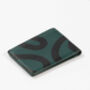 Abstract Swirl Lines Leather Wallet | Dark Green, thumbnail 4 of 5