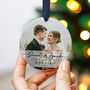 First Christmas Married Ceramic Photo Ornament 2025, thumbnail 5 of 8