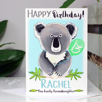 Personalised Koala Relation Birthday Card, 4 of 9