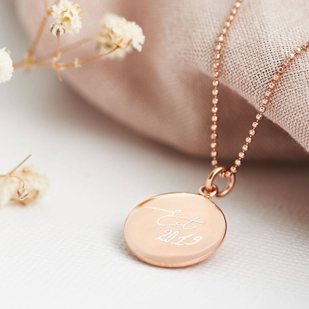 Mama Est'd Date Gold And Rose Gold Necklace, 1 of 12