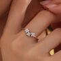 Hydrangea Bouquet Cz Flower Ring In Sterling Silver, thumbnail 1 of 12