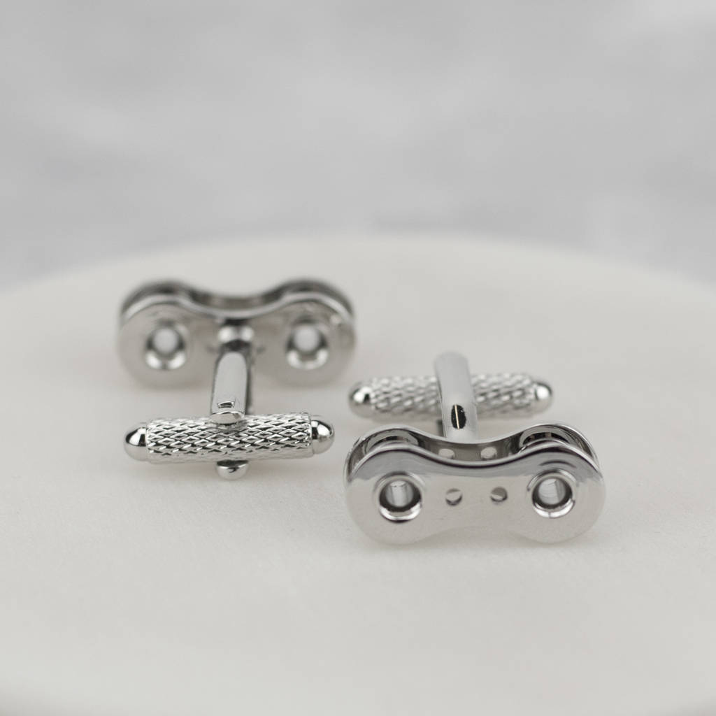 bike chain cufflinks